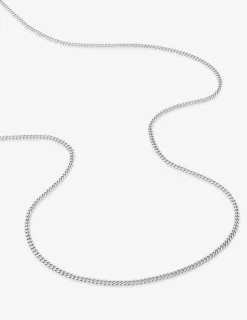 Chaîne gourmette diamantée or blanc 375‰ 1,8 mm SO OR