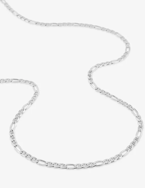 Chaîne gourmette marine or blanc 750 ‰ 3 mm SO OR