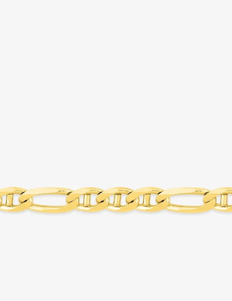 Chaîne maille bâton alternée 1+3 or jaune 375 ‰ 3 mm SO OR