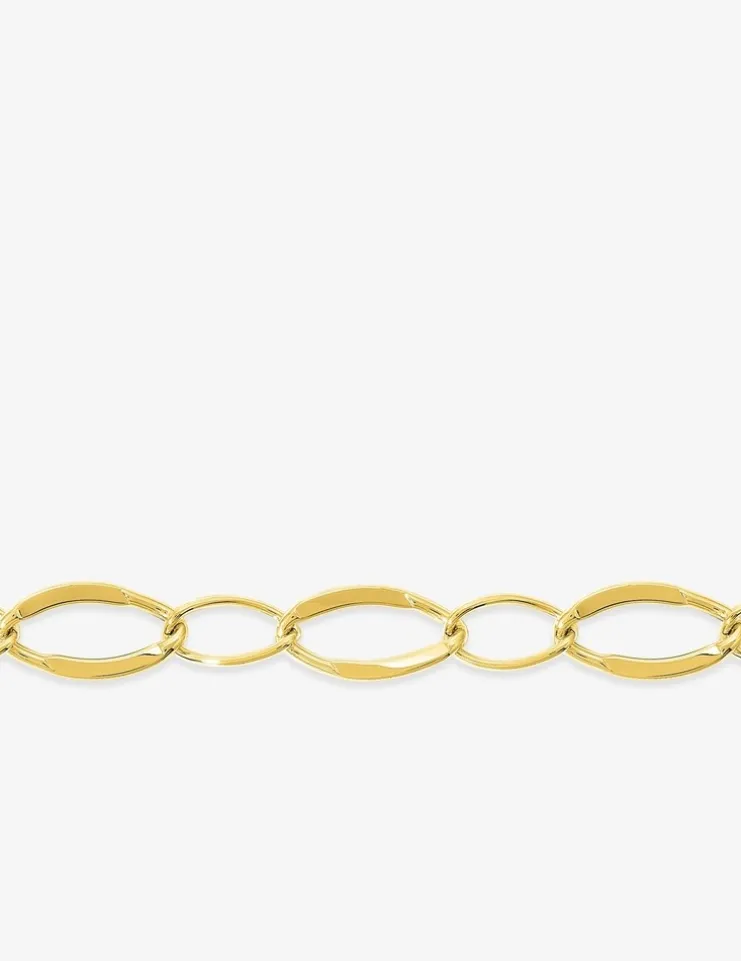 Chaîne maille creuse ovale or jaune 375‰ SO OR