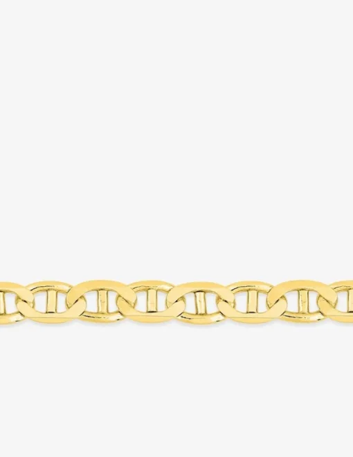 Chaîne maille forçat marine plate or jaune 750 ‰ 3 mm SO OR