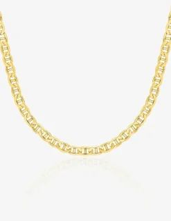 Chaîne maille forçat marine plate or jaune 750 ‰ 3 mm SO OR