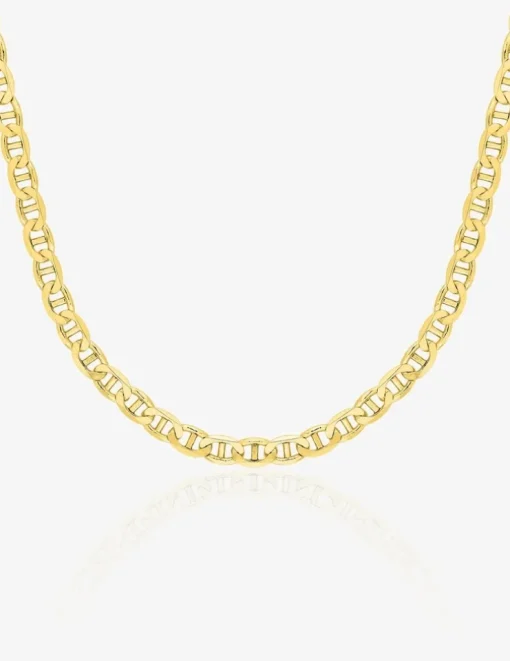 Chaîne maille forçat marine plate or jaune 750 ‰ 3 mm SO OR