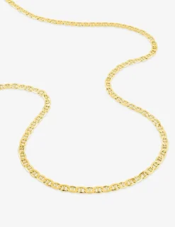 Chaîne maille forçat marine plate or jaune 750 ‰ 3 mm SO OR