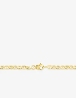 Chaîne maille forçat marine plate or jaune 750 ‰ 3 mm SO OR