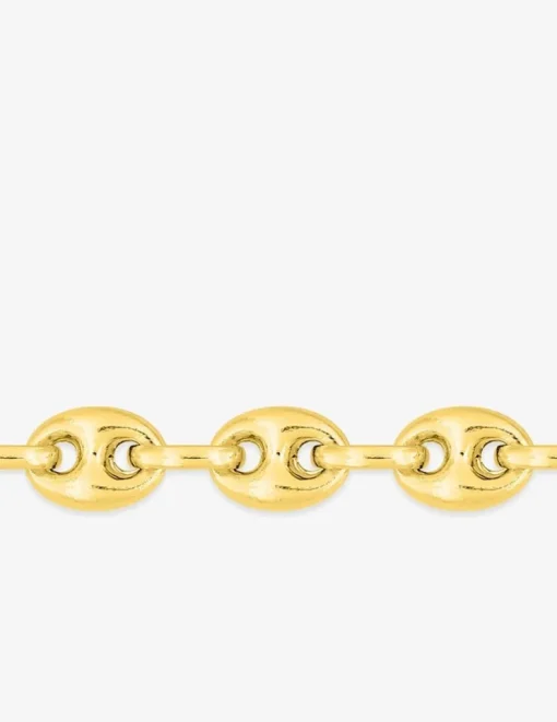 Chaîne maille grain de café creuse or jaune 750 ‰ 5 mm SO OR