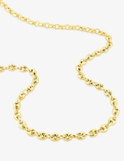 Chaîne maille grain de café creuse or jaune 750 ‰ 5 mm SO OR