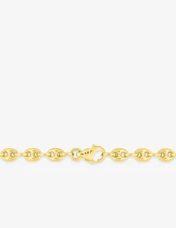 Chaîne maille grain de café creuse or jaune 750 ‰ 5 mm SO OR