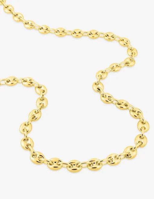 Chaîne maille grain de café creuse or jaune 750 ‰ 6 mm SO OR
