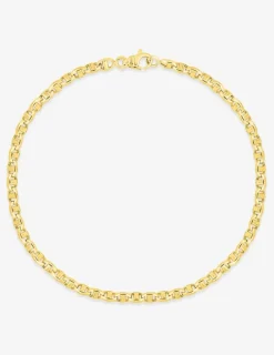 Chaîne maille grain de café creuse or jaune 750 ‰ 4 mm SO OR