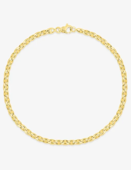 Chaîne maille grain de café creuse or jaune 750 ‰ 4 mm SO OR