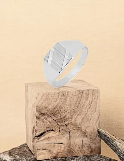 Chevalière argent 925 ‰, plateau carré 9x9 mm SO OR