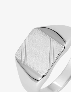 Chevalière argent 925 ‰, plateau carré 9x9 mm SO OR