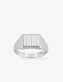 Chevalière argent rhodié 925 ‰ et motifs fantaisie SO OR