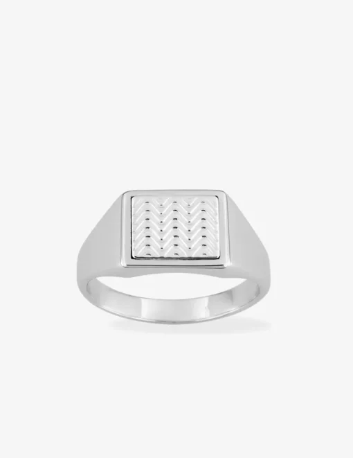 Chevalière argent rhodié 925 ‰ et motifs fantaisie SO OR