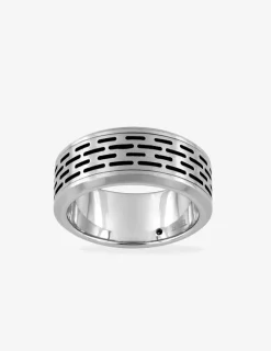 Chevalière bicolore acier SO OR