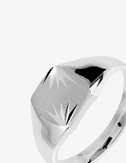 Chevalière fantaisie argent 925 ‰, plateau carré 9x9 mm SO OR