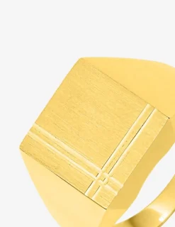 Chevalière fantaisie or jaune 750 ‰, massive, plateau 11x11 mm SO OR