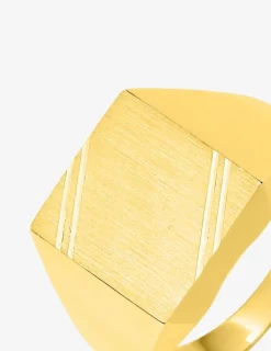 Chevalière massive or jaune 375 ‰, plateau 11x11 mm SO OR