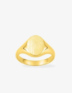 Chevalière or jaune 750 ‰, massive, plateau ovale 9x11 mm SO OR