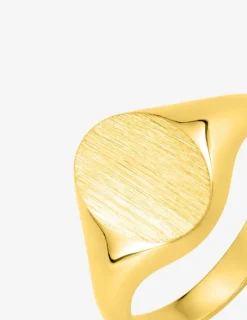 Chevalière or jaune 750 ‰, massive, plateau ovale 9x11 mm SO OR