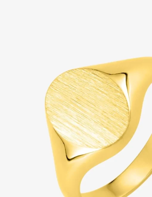 Chevalière or jaune 375 ‰, massive, plateau ovale 9x11 mm SO OR