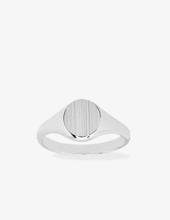 Chevalière plateau rond 9 mm argent 925‰ rhodié SO OR