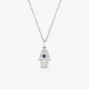 Collier acier avec motif main et cristal synthétique SO OR