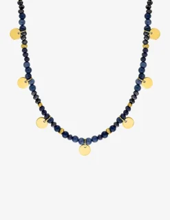Collier acier bleu et doré SO OR