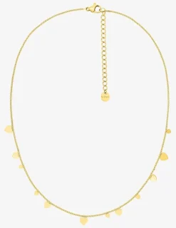 Collier acier doré breloques cœur SO OR