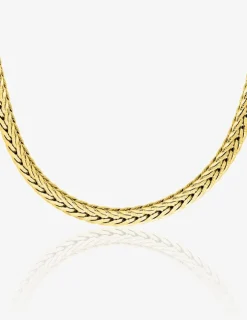 Collier acier doré chaine maille fantaisie unicolore SO OR