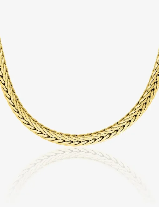 Collier acier doré chaine maille fantaisie unicolore SO OR