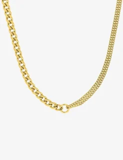 Collier acier doré maille fantaisie SO OR