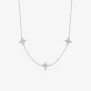 Collier acier détail étoiles cristal synthétique SO OR