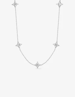 Collier acier détail étoiles cristal synthétique SO OR