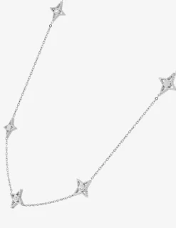 Collier acier détail étoiles cristal synthétique SO OR