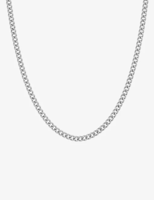 Collier acier gris, maille fantaisie SO OR