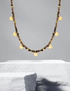 Collier acier marron et doré SO OR