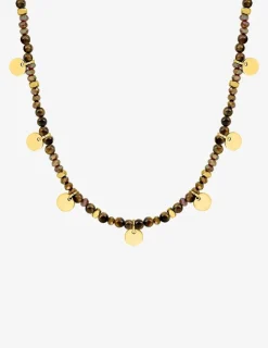 Collier acier marron et doré SO OR