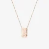Collier anneau Lorever Or rose 375‰ et laque ivoire SO OR
