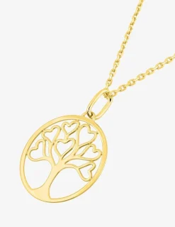 Collier arbre cœur or jaune 750 ‰ SO OR