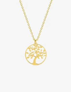 Collier arbre de vie plaqué or 16 mm SO OR