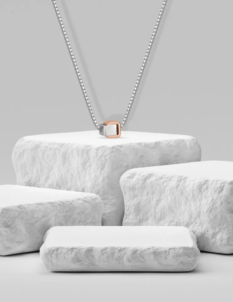 Collier argent 925 ‰, bicolore, tout métal SO OR