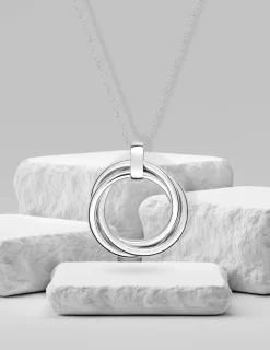 Collier argent 925 ‰ et cercles SO OR