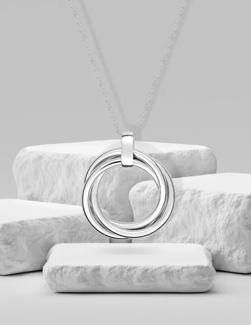 Collier argent 925 ‰ et cercles SO OR
