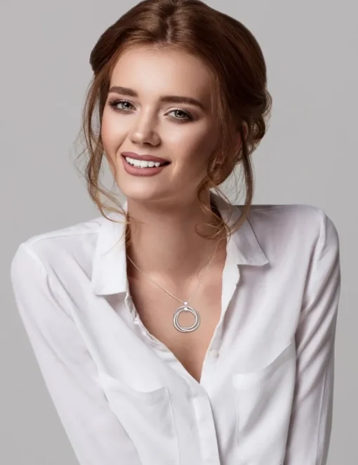 Collier argent 925 ‰ et cercles SO OR