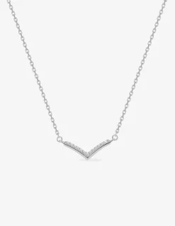 Collier argent 925 ‰ forme en V avec oxyde de zirconium SO OR