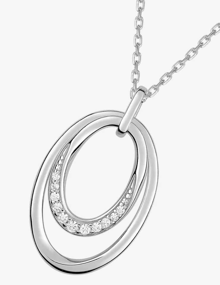 Collier argent 925 ‰ rhodié avec oxydes de zirconium SO OR