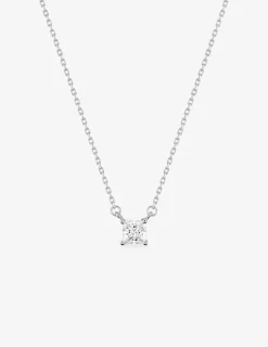 Collier argent 925 ‰ rhodié et oxyde de zirconium serti griffes SO OR