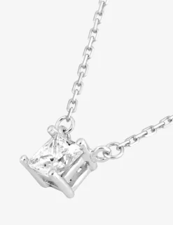 Collier argent 925 ‰ rhodié et oxyde de zirconium serti griffes SO OR